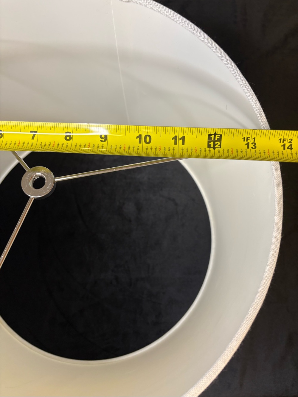 Classic Drum Lampshade Crisp White Textured - Picture 7 of 8